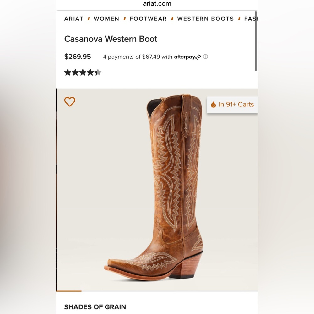 Beautiful tall Ariat Casanova boots